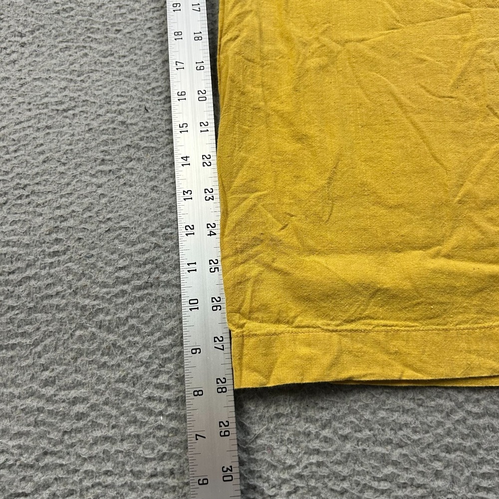 AIREI Mens Yellow Khadi Drawstring Trousers Cotton Wide Leg 100% Cotton XS - Picture 10 of 13
